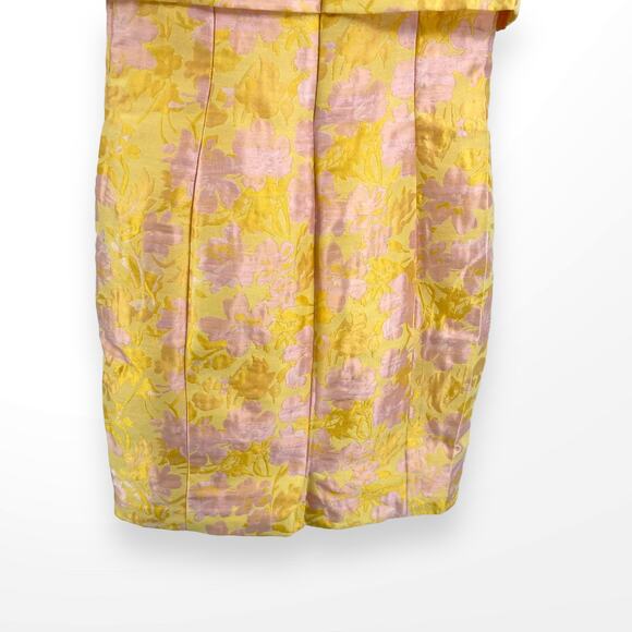 Badgley Mischka Yellow and Pink Midi Dress - Picture 12 of 14